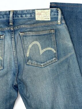 VTG Evisu Heritage Custom Made Selvedge Denim Jeans Komaba 29X34 Made in USA 🇺🇸